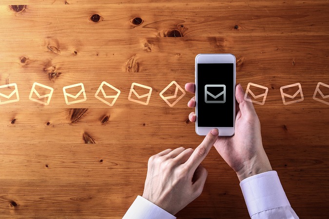 スマホからメール